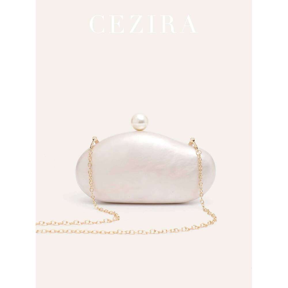 Pearl Decoration Women's Acrylic Clutch Modern Elegant Novelty Shaped Evening Bag Chain Purse Dinner Party Handbag Travel