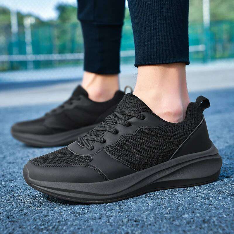 Men Soft Breathable Running Lightweight Mesh Platform Casual Shoes Black Sneakers Tenis Masculino Zapatillas Hombre