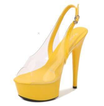 Super High Heels Hentian Fashion Sexy Peep Toe Shoes Nightclub Stiletto High Heels 13Cm Sandals Women Runway Platform High Heels