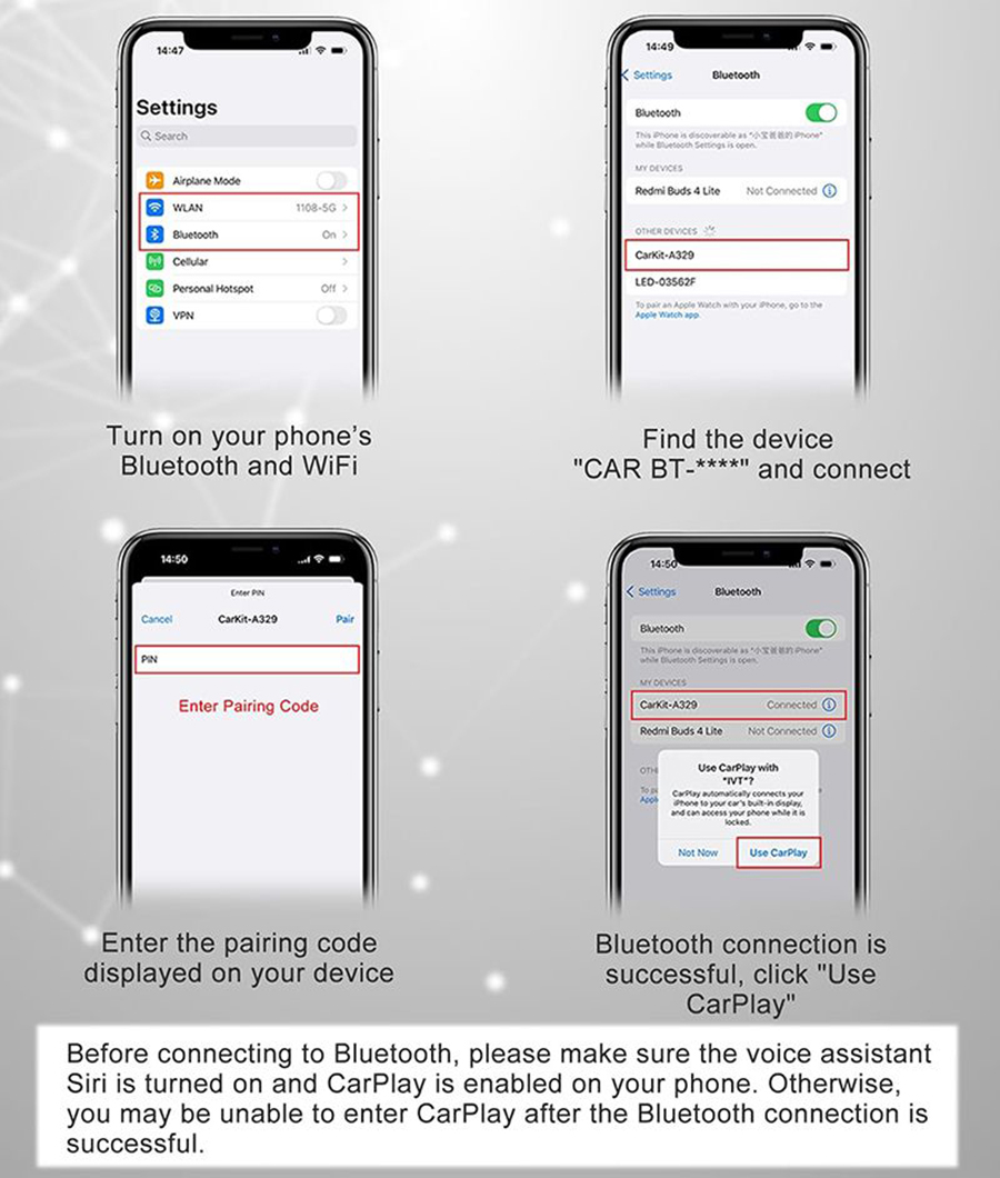 XINMY 7" Wireless CarPlay Android Auto Screen for Car, 2.5D Touch Screen Naivgation Car Stereo Portable CarPlay Bluetooth Mirror Link, Siri, AirP