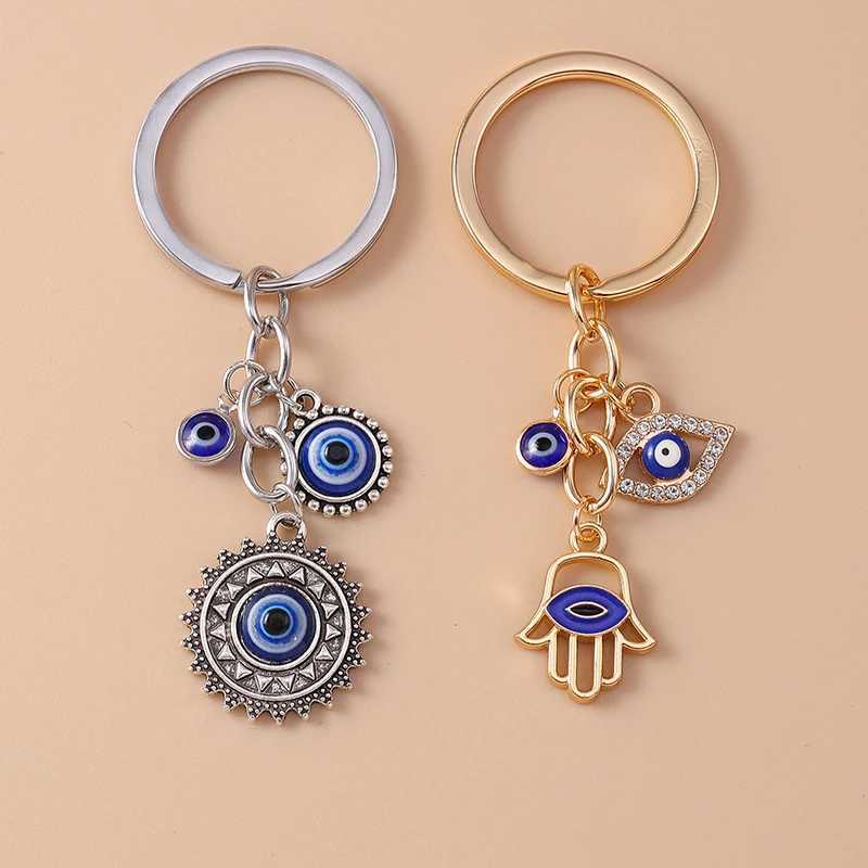 Fashion Metal Evil Eye Keychain for Car Key Women Men Handbag Pendant Keyring Accessories DIY Jewelry Gifts XJ250602