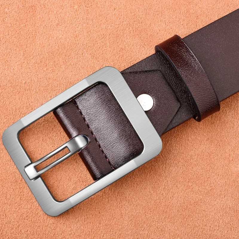 Mens Belt Leather Luxury High Quality Male Pin Buckle Famous Brand Design Belts Waist Strap for Jeans Cinturones Para Hombre XJ250602