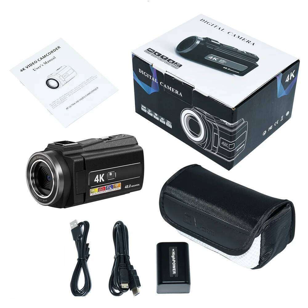4k Cameras Professional Camcorder for Vlog Video WiFi 48MP Youtube 16X Zoom Camera Digital Webcam