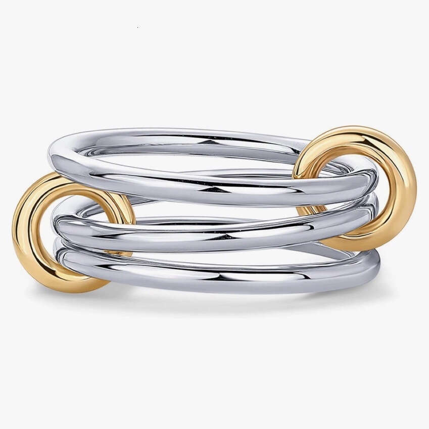 fashion niche temperament creative personality stainless steel multilayer diamond ring for women layered wear