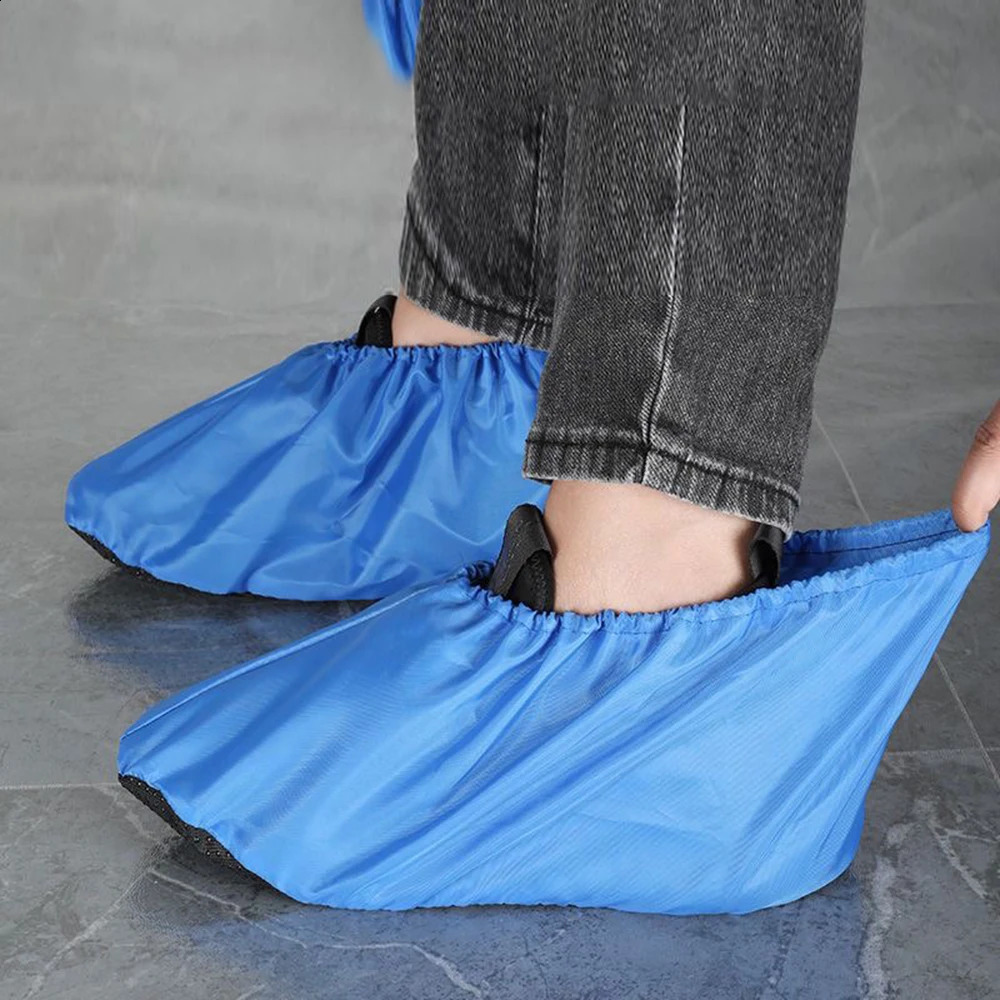 1Pair Waterproof Nonslip Shoes Covers Reusable Washable Indoor Case Keep Floor Carpet Cleaning Elasticity Shoe Protectors 250528