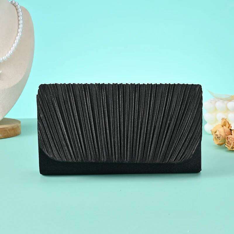 pleated shoulder New casual simple crossbody women's senior sense dinner dress full hand wedding lady gift bag