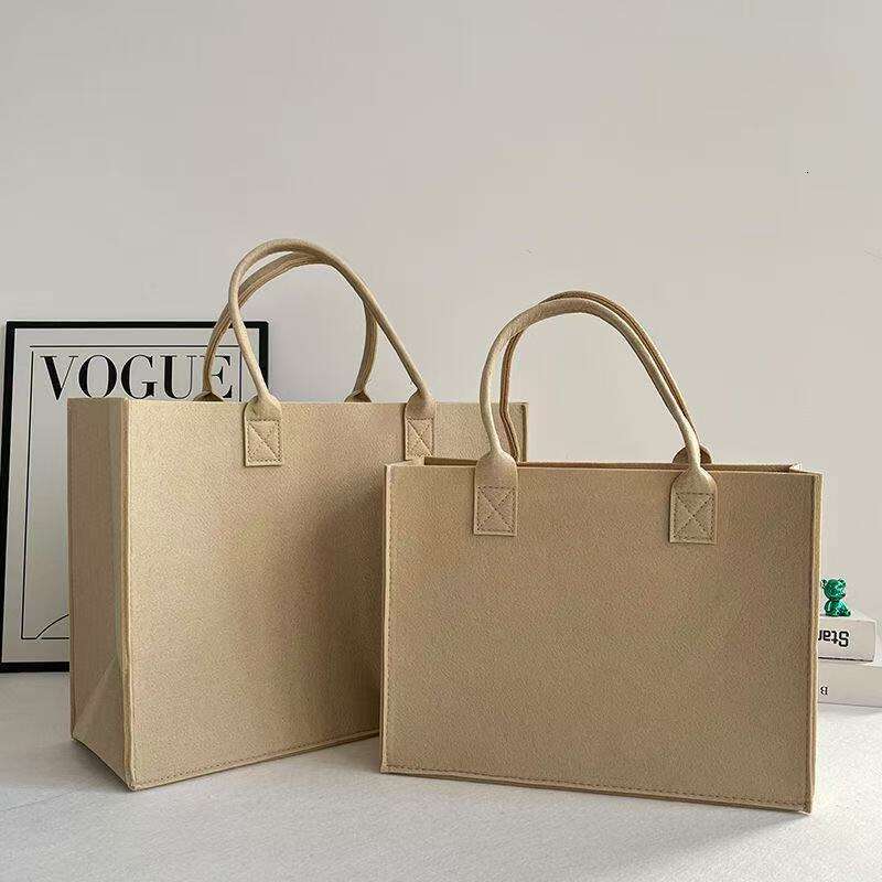 Felt Handbag Gift Printed Fashion Simple Large Capacity Tote Shopping Bag
