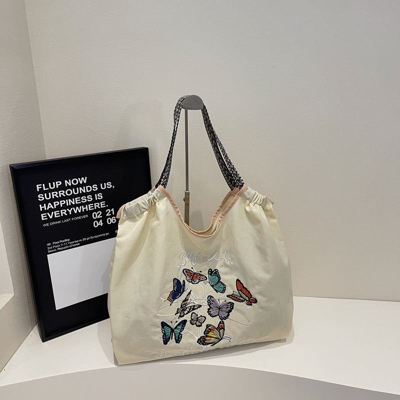 Travel Embroidered Women's Shoulder Waterproof Tote Internet Celebrity Nylon Handheld Crossbody Bag