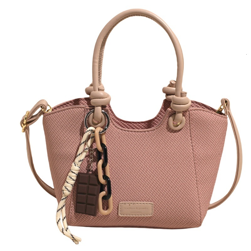 designer Trendy Fashion Handheld Bucket Bag for Women 2025 New Commuter High-end Woven Pattern Fashion Single Shoulder Crossbody Bag