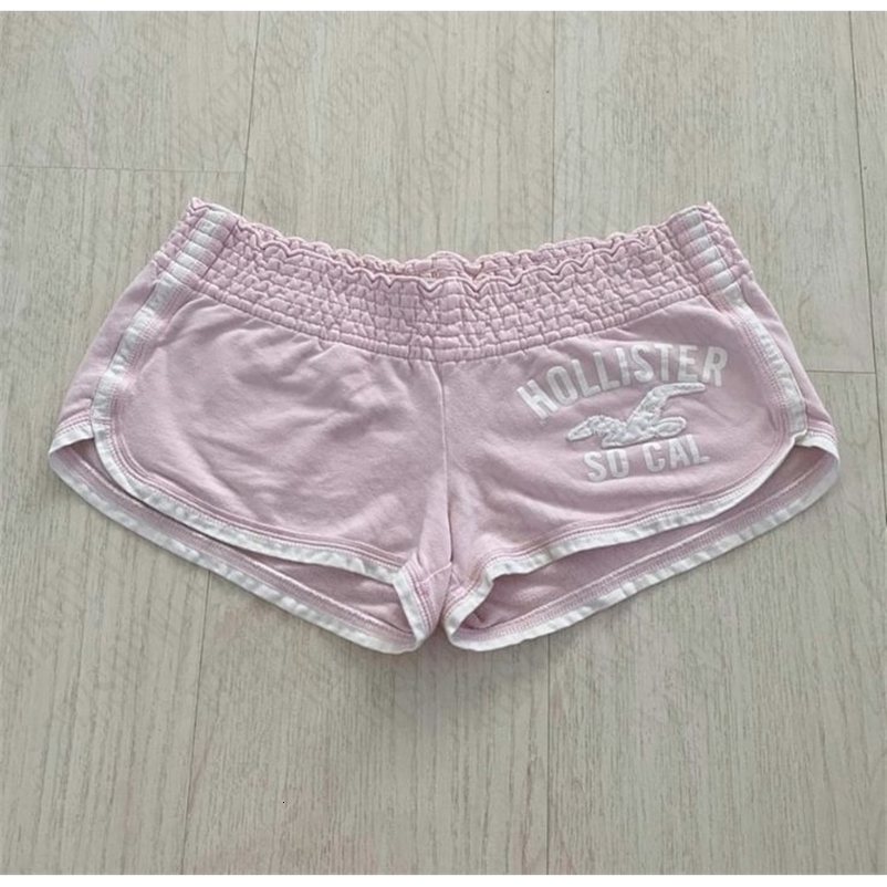 Y2K Super Shorts Cute Goth casual girl Short letter embroidery Solid color shorts Sexy fashion stripes patchwork street emo girl 250530