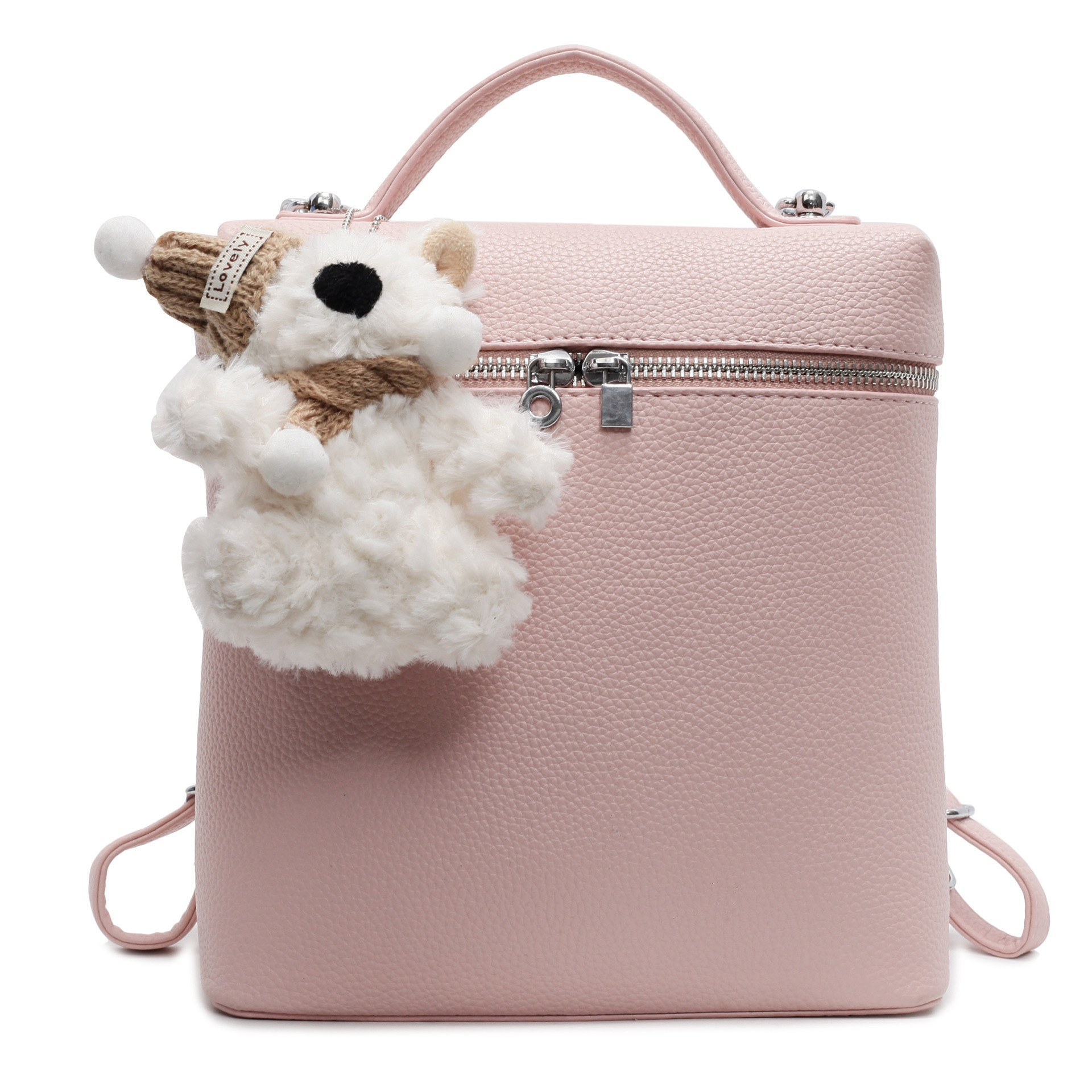 designer Korean Style Fashion Trend Lychee Pattern Backpack for Women 2025 New Simple Fresh Cute Versatile Single Shoulder Crossbody Bag