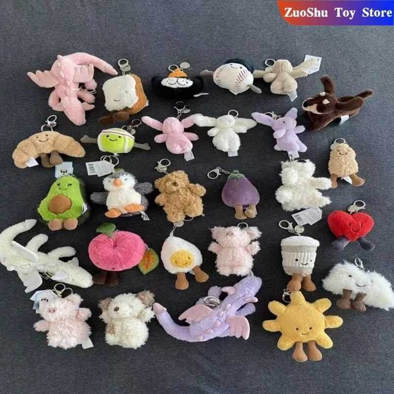 New Fun Marshmallow Keychain Cotton Candy Two Tone Cute Soft Two Tone Keychain Bag Pendant Accessories Dolls Pendant Xmas Gifts XJ250602