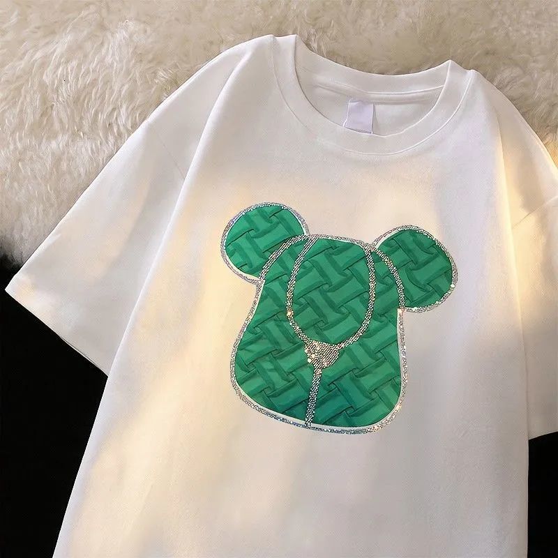 2025 New Summer Women's T-shirt New European Short sleeved Women's T-shirt Summer Trend Designer Women's Fashion T-shirt Color Contrast