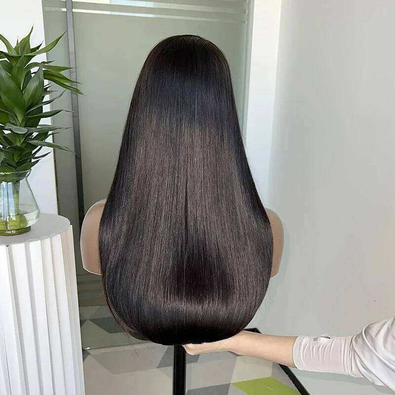36 40 Inch Bone Straight HD Transparent 13x6 Front 200 Density 13x4 Lace Frontal Wig For Black 100 Brazilian Human Hair