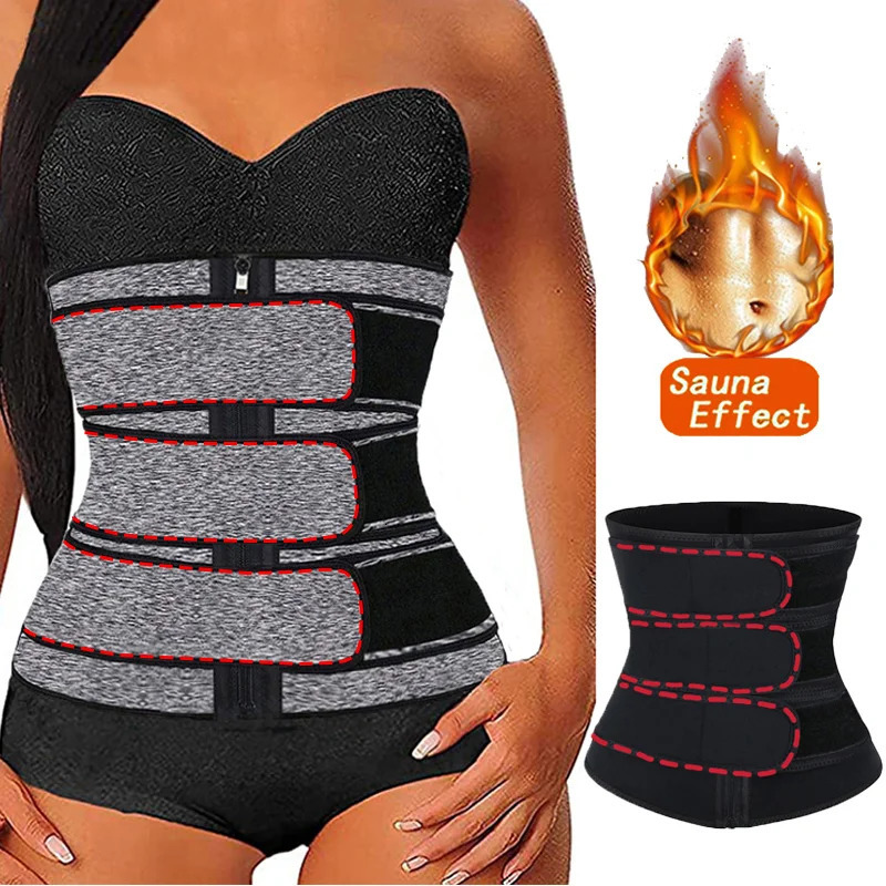 Women Waist Trainer Belly Slimming Sheath Sauna Body Shaper Fat Burning Shapewear Corsets Tummy Trimmer Sweating Workout Belts 250528