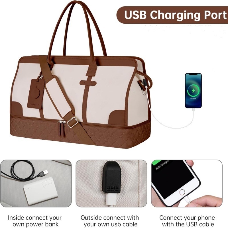 Large Capacity Lage for Women and Men, Carry-on Handheld Bag, Foldable Waterproof Ultra-light Business Trip Travel Bag