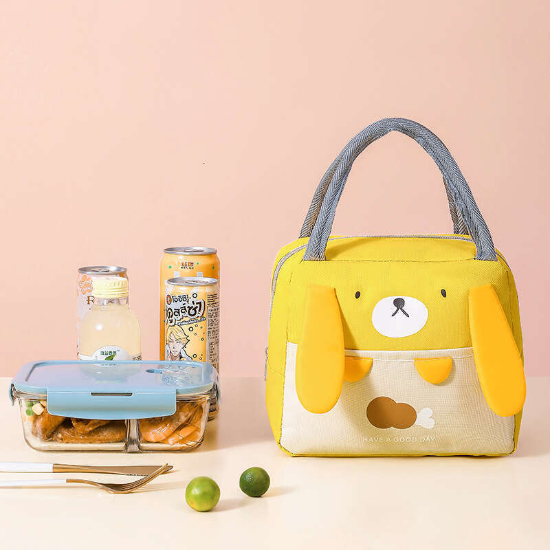 New Cartoon 3D Cute Oxford Cloth Elementary School Student Handheld Lunch Container Insulated Bag