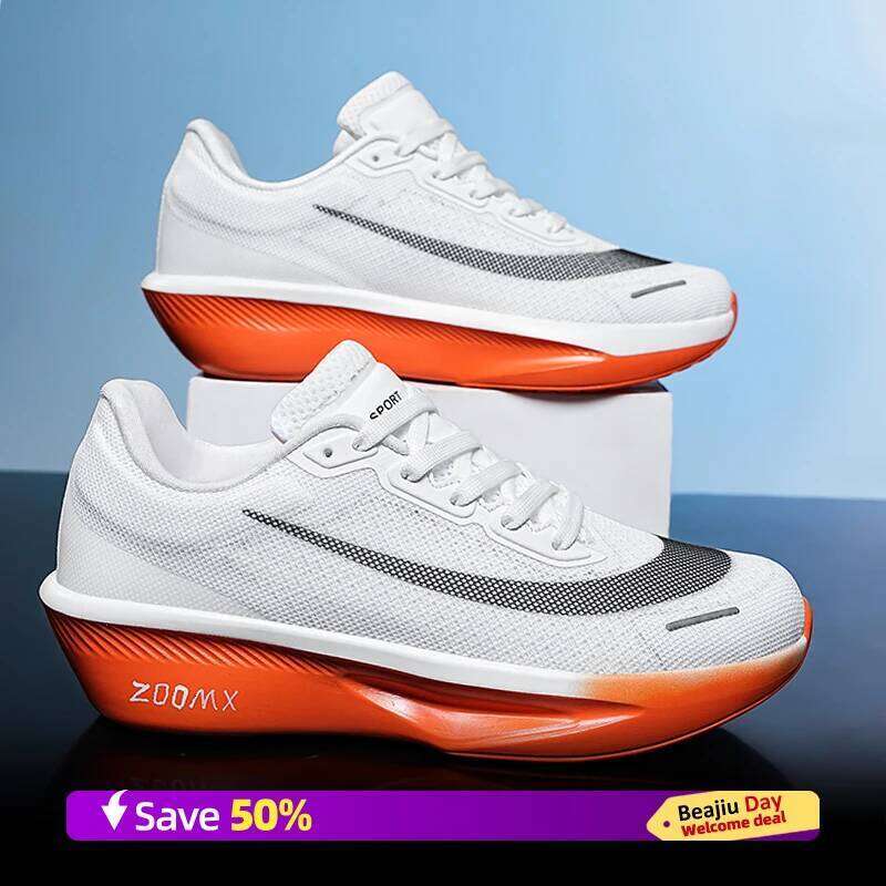 Men Running Marathon Breathable Outdoor Sports Shoes Lightweight Sneakers Comfortable Athletic Training Footwear Size47