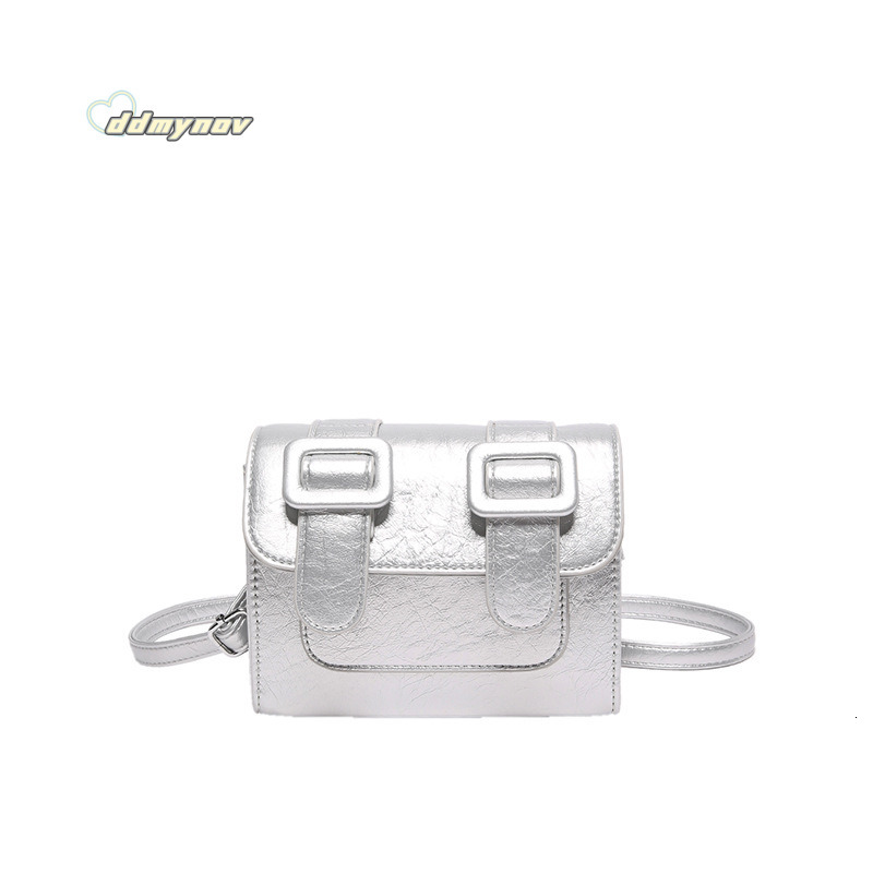 2024 New Style Personality Messenger Solid Color PU Fashion Small Square Shoulder Crossbody Women's Bag ddmynov