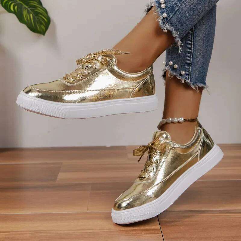 Fashion Casual Autumn New Sneakers Women Platform Outdoor Lace Up Vulcanize Shoes Zapatillas Mujer 2024