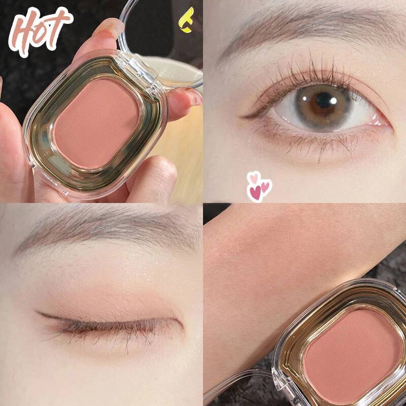 aron Grey Eyeshadow Palette Matte Shimmer Eye Shadow Base Makeup Earth Brown Pigment Blush Contour Powder Single Color Palet