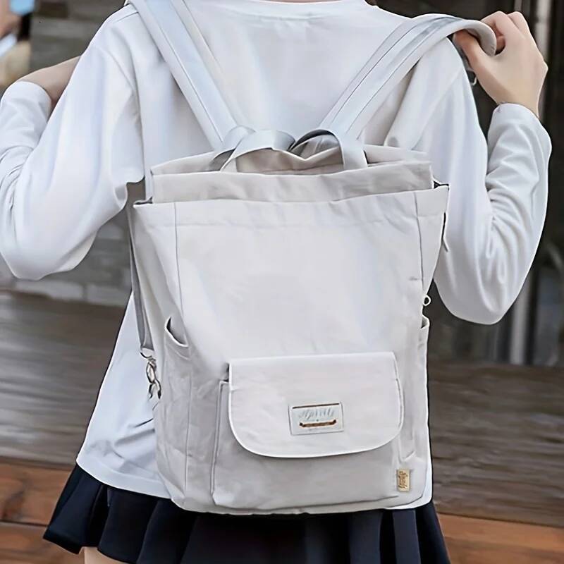 Women backpack Waterproof Stylish Laptop 13 13.3 14 15.6 inch Korean Fashion Oxford Canvas USB College Backpack bag fem