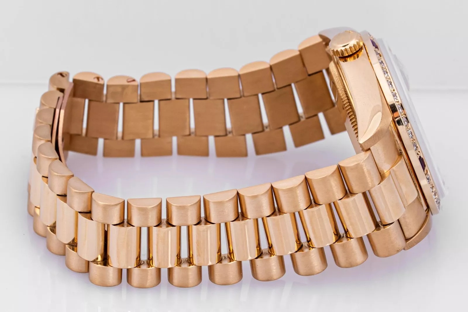 Top quality Rol Mens DayDate President 36/40mm 18 karat Gold MOP Ruby Dial Dias Bezel Automatic Waterproof sapphire MEN Wristwatch