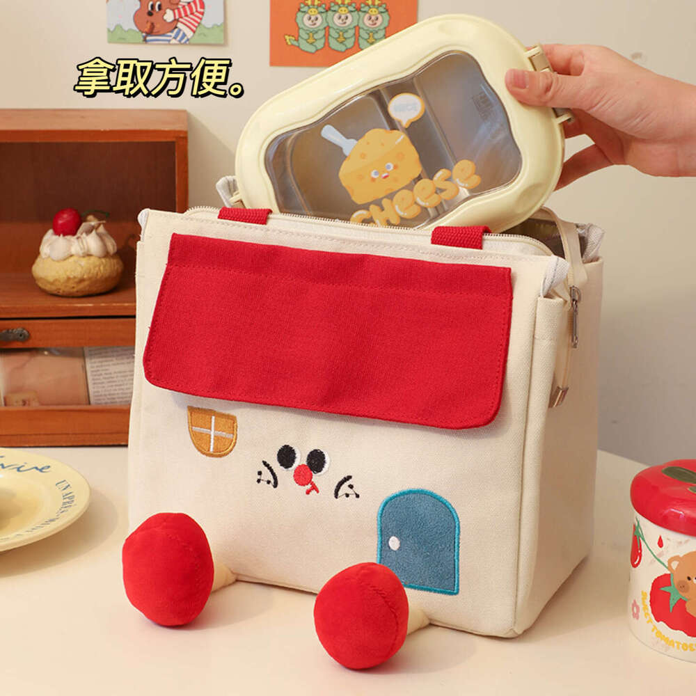 Thickened Handheld Box with Aluminum Foil, Small House Bento for Office Workers, Large Lunch Container, Portable High-Value Insulated Bag