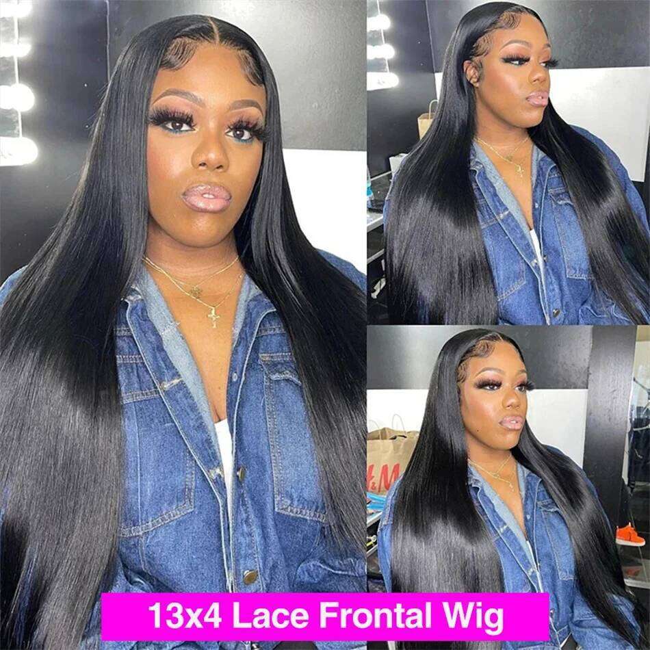 30 40 Inch Front 13x6 Hd Lace Frontal Wig 13x4 Bone Straight Human Hair Wigs For Black Women Remy
