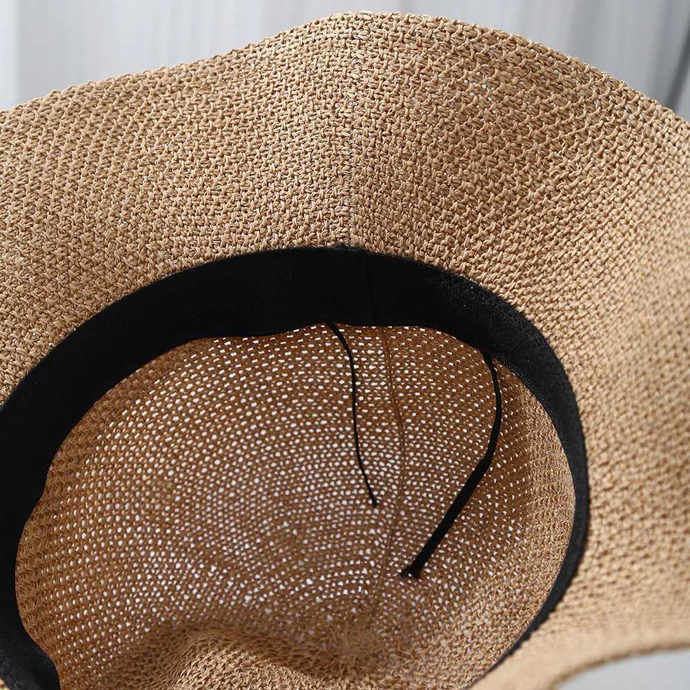 Womens 2025 Bow-trim Fisherman Hat Spring Summer Sunshade Foldable Travel Beach Sun Hat Holiday Fashion Accessories New W250602