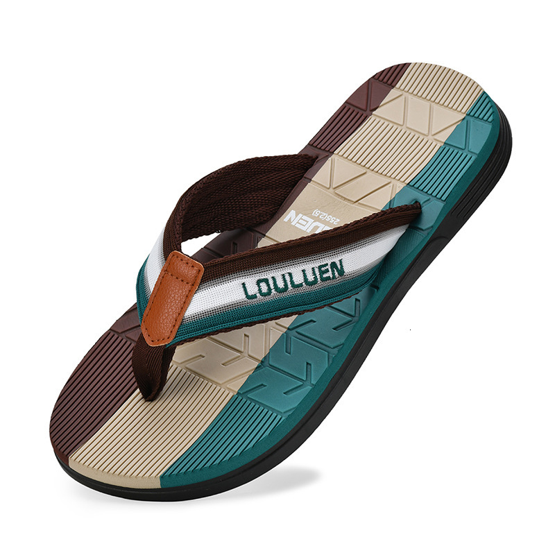 designer Summer New Men's Flip-Flops High-End Casual Toe-Post Men's Slippers Outdoor Non-Slip Beach Sandals