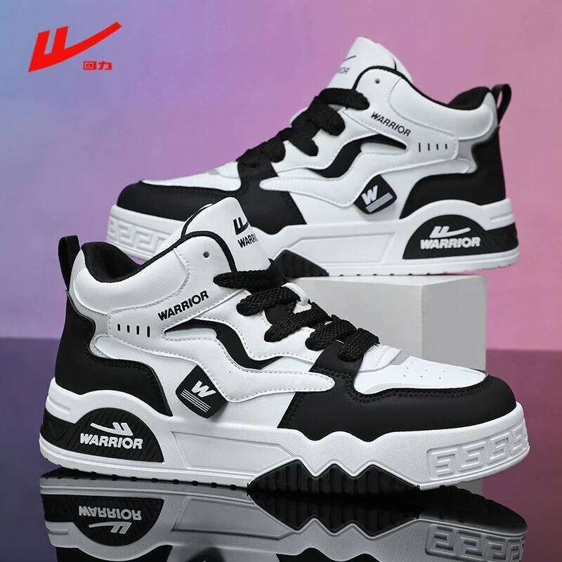 New Four Seasons Men's Comfortable Platform Trend Lace-up Vulcanized Shoes White Casual Sneakers 5