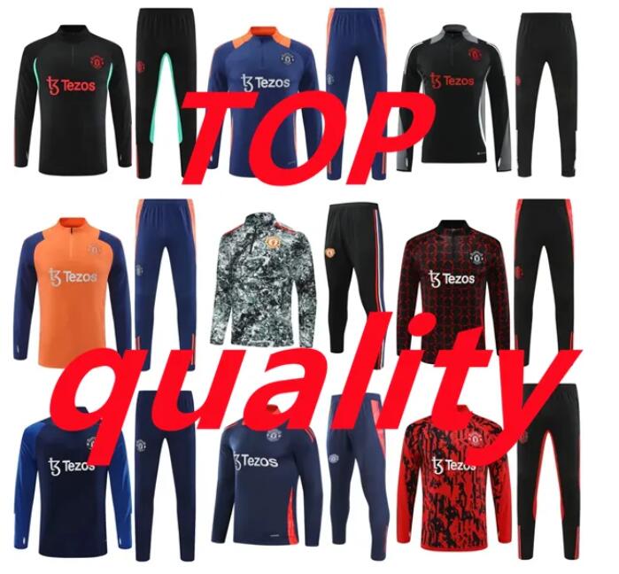 25 26 man unite RASHFORD football Tracksuit chandal soccer TRACKSUITs GARNACHO HOJLUND MARTINEZ CASEMIRO TRAINING MAINOO MOUNT B. FERNANES men kid kit Stone Roses