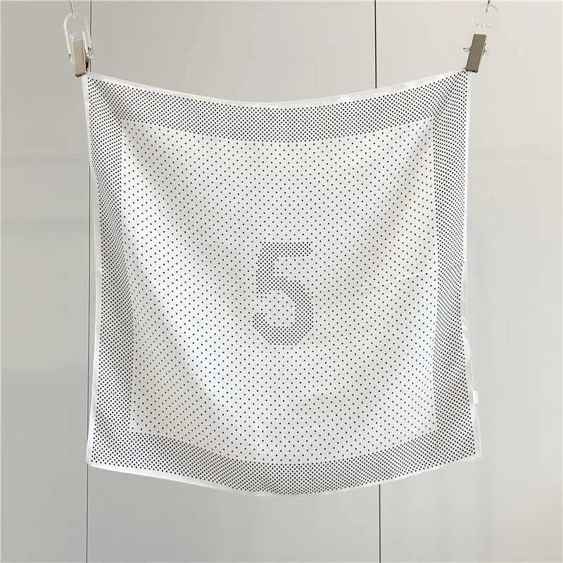 68cm French Retro 5 Polka Dot Scarf Womens Spring and Summer New Imitation Silk Scarf Fashion Versatile Headscarf Shawl W250602