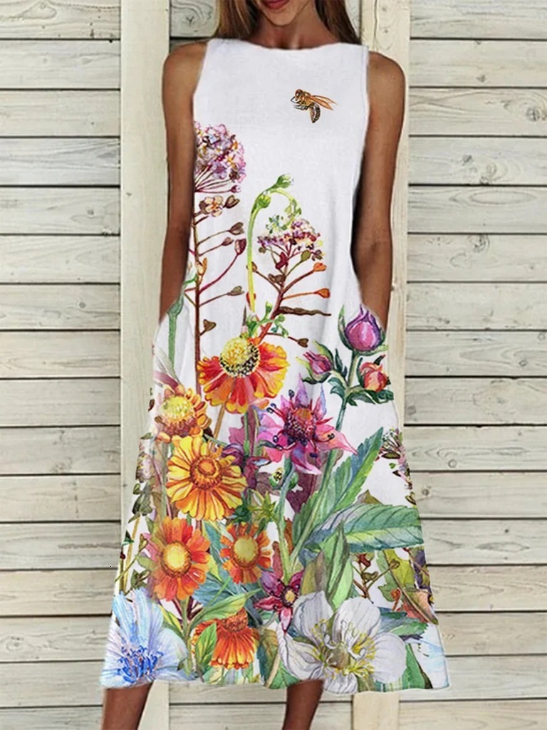 women's wear wsih Women's Fashion 2023 Summer New Floral Print Elegant Dress