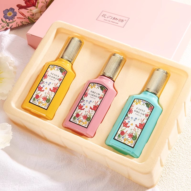 The Story of Flowers Dream Gardenia Women perfume Gift Box Three Piece Set Jasmine Fragrance Gift