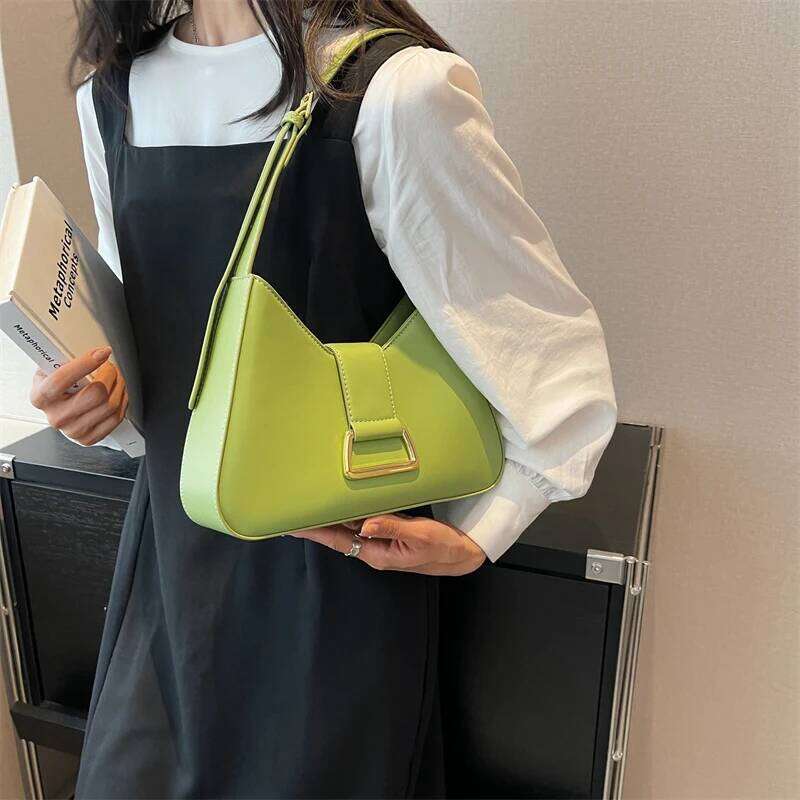 Women's Bags Designer MOODS Branded Shoulder Bags For Women 2023 Designer Purse And Handbags Pure Color PU Leather Underarm Side Bag Sac A Main