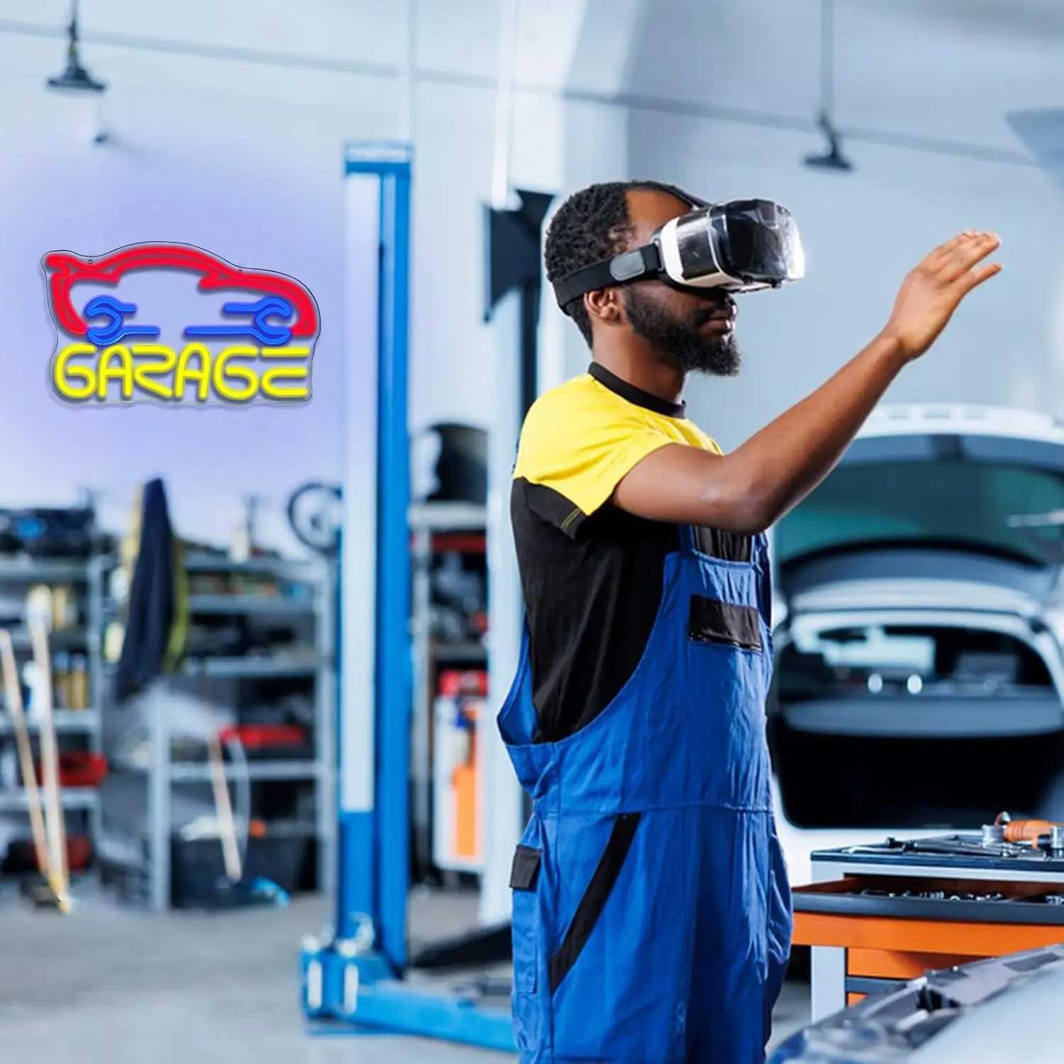 Garage Neon Sign Car LED Neon Light Dimmable USB Powered for Car Repair Shop Car Garage Car Park Bar Man Cave Lot Decor XJ250602