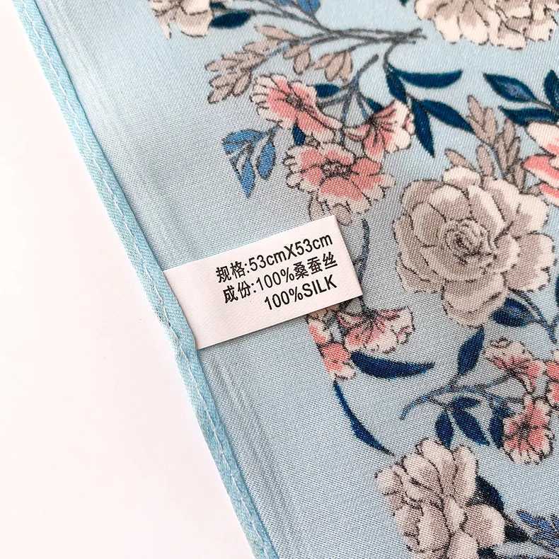 Fashion 100% Silk Satin Scarf Women Handkerchief Printed Bag Scarfs Female Square Head Bandana Small Neck Scarves For Ladies W250602