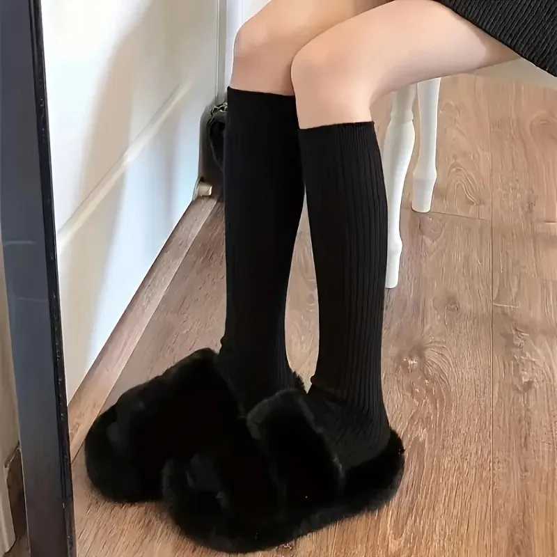 1/3 Pairs Women Solid Color Stockings Fashionable Simple JK Style Soft Comfortable Sweat Absorbing Breathable Casual Socks T250602