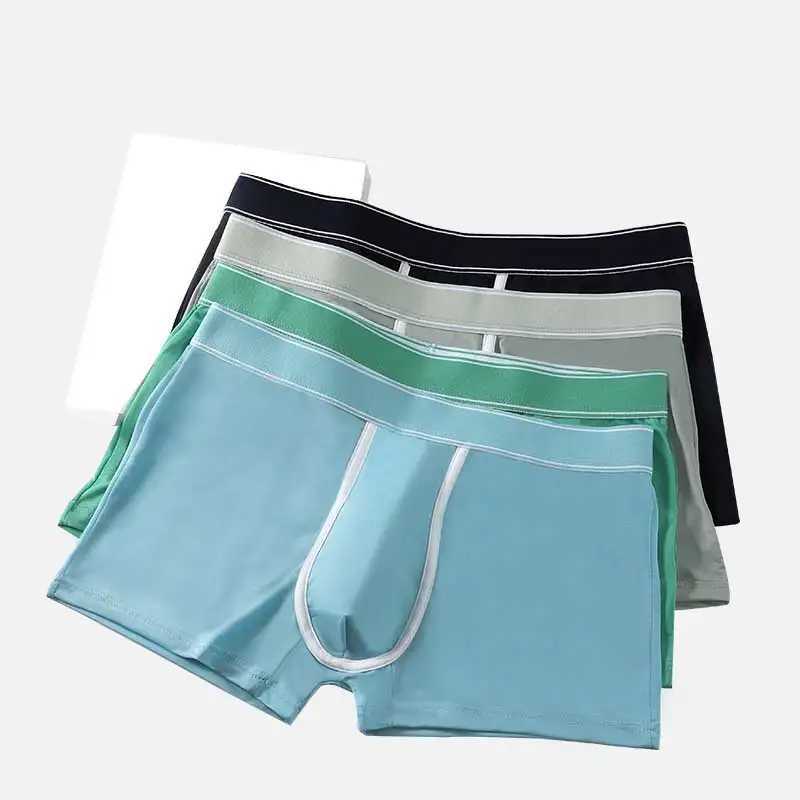 Mens Ice Silk Antibacterial Underwear Ultra-Thin Sexy Transparent Boys Sports Boxer Briefs Mens Breathable Boxer Shorts W250603