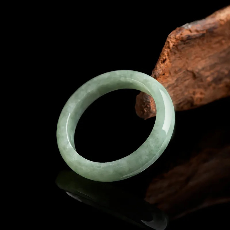 Inner Diameter 14mm-22mm Natural Emerald A-goods Ring For Men Women Couple Pair Circle Jade Hand Jewelry Wholesale Drop 250528