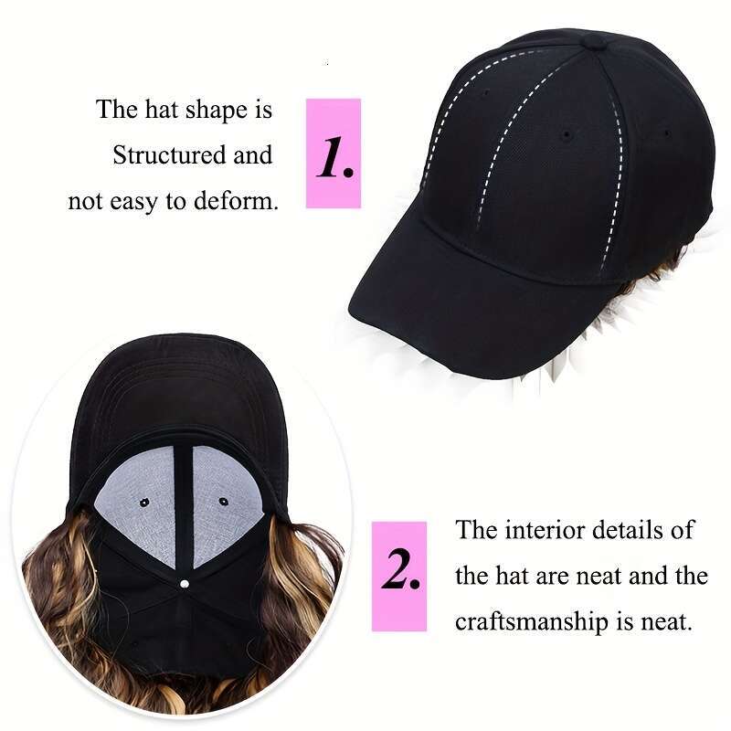 Women's Black Synthetic, Long Wavy Hair Extensions, Heat Resistant Fiber, Daily Wear, Cosplay and Wedding, Cap
