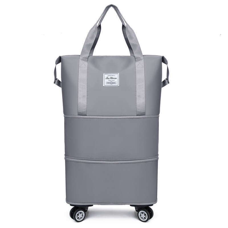 College Student Travel Extra Large Capacity Business Trip Expandable Universal Wheel Lage Oxford Cloth Storage Gym Bag for Women