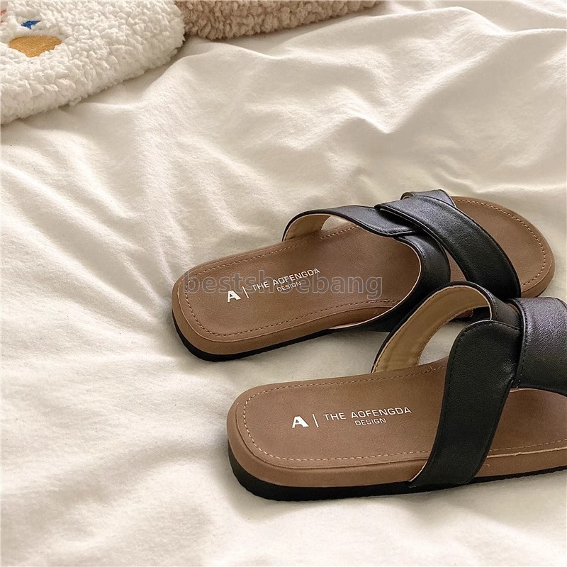 2025 designer sandals women slides summer beach slippers casual daily slip-on sliders fashion soft leather outdoor wearing for womens shoes flats flip