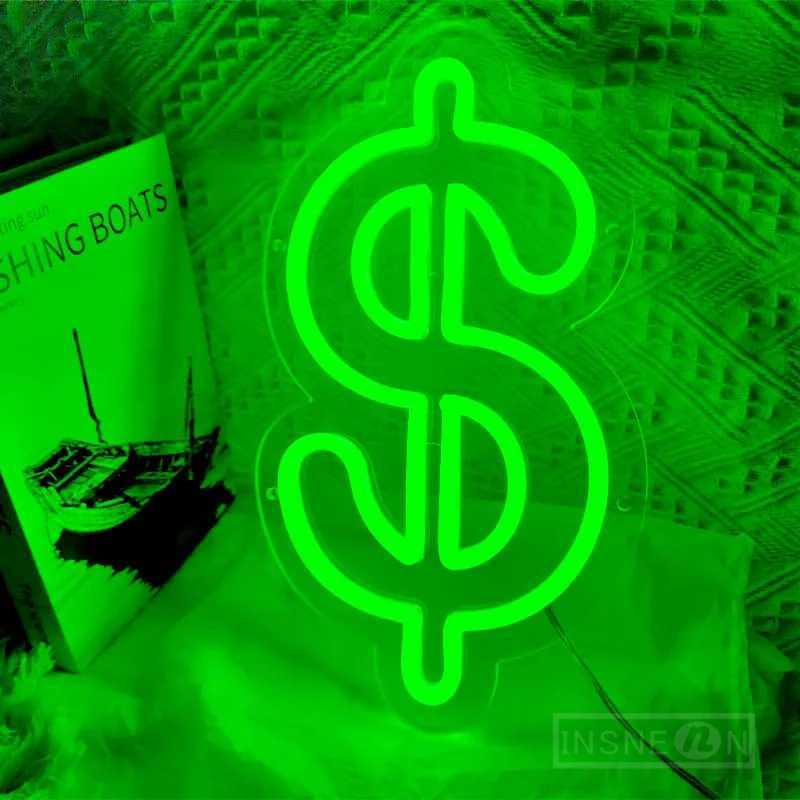 Dollar Neon Sign LED Light for Wall Decor USB LED Neon Light Sign Bar Pub Club Garage Business Neon Sign Room Bedroom DecorationXJ250602