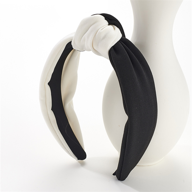 Factory direct sale hot sale double patchwork colour soft fabric senior elastic dumpling knot hair bands