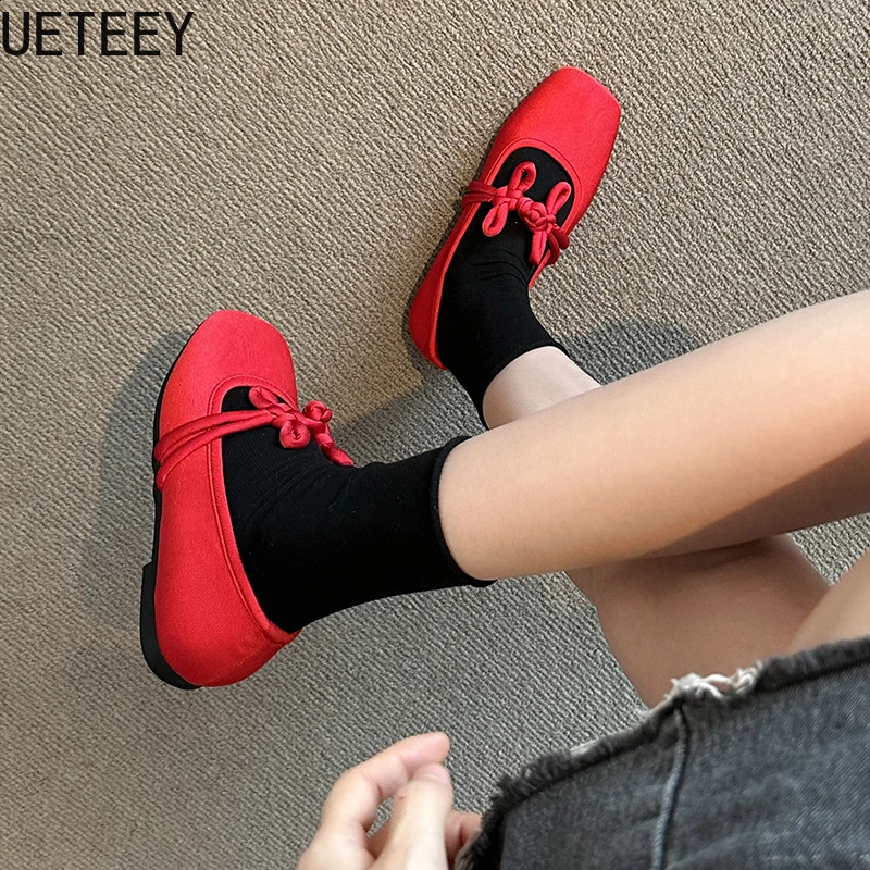 Ethnic Style Women Loafer Shoes Fashion Shallow Slip On Shoes Spring Autumn Party Shoes 250528