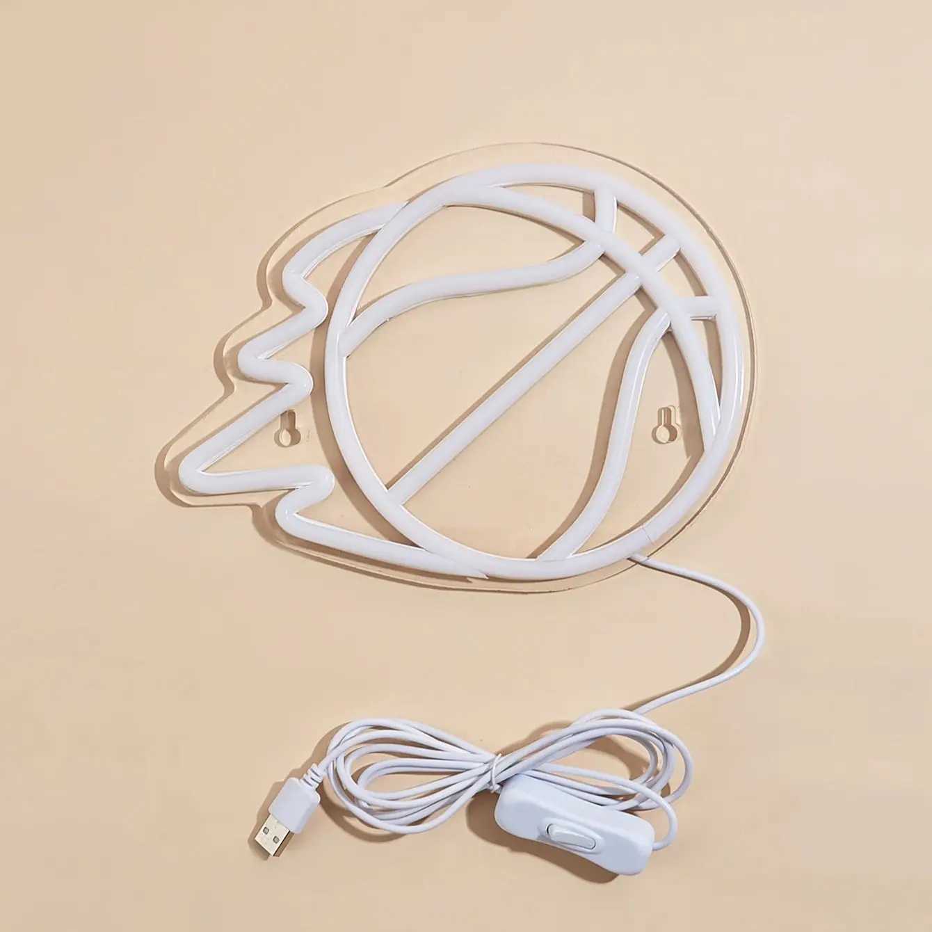 Chi-buy LED Neon Basketball USB Powered Neon Signs Night Light 3D Wall Art Game Room Bedroom Living Room Decor Lamp Signs XJ250602