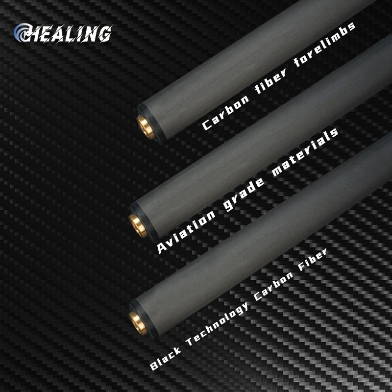 OKHEALING Customized 100% Carbon Fiber Billiard Shaft Black Technology Extra Spare Shaft for Pool Cue Stick, Low Deflection Technology, Ultra-Smooth, 